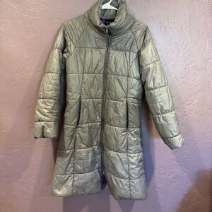 Patagonia Women's Knee Length Gray Puffer Jacket - XS